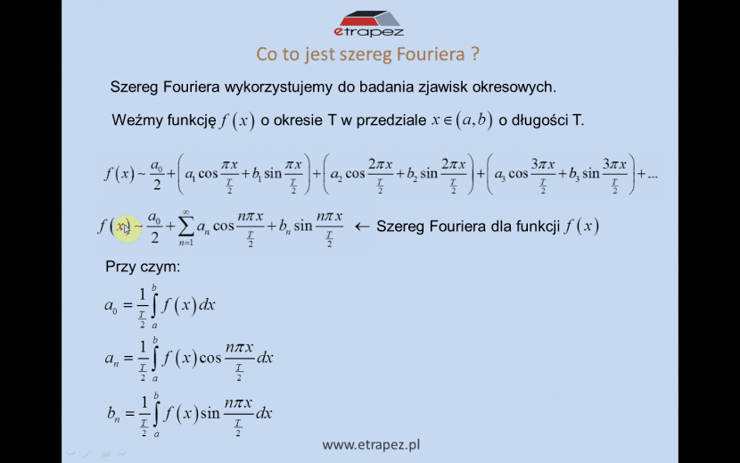 Lekcja 10 Szeregi Fouriera ETrapez Online lekcja-10-szeregi-fouriera-etrapez-online