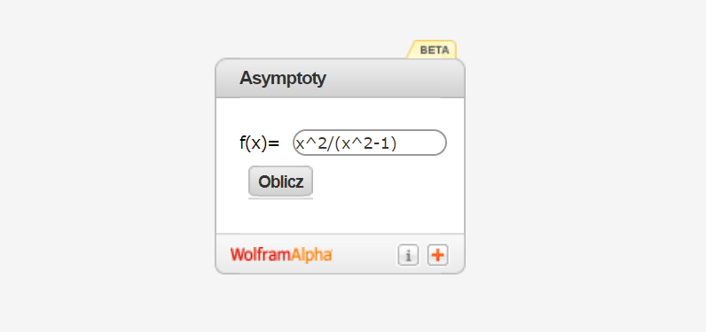 Kalkulator do asymptot